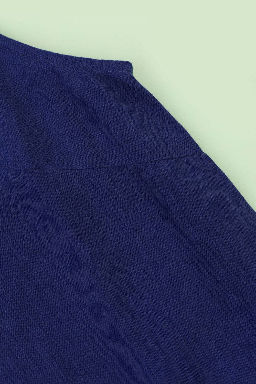 Basic Linen Shift Dress - Cobalt