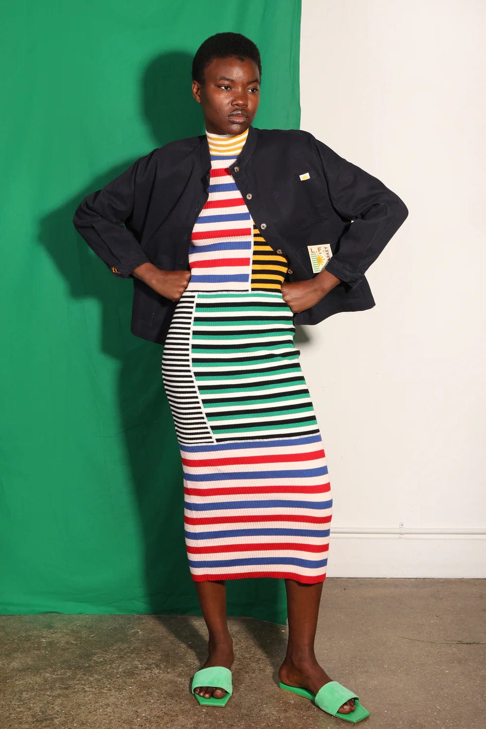 Cecil Dress - Multi Stripe