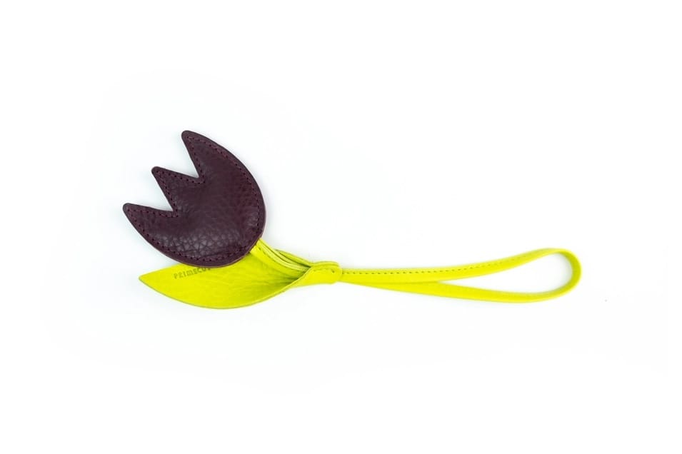 Bag Charm - Plum Tulip