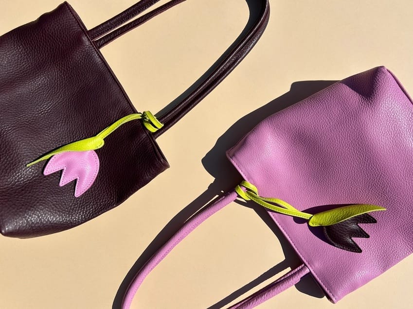 Bag Charm - Plum Tulip