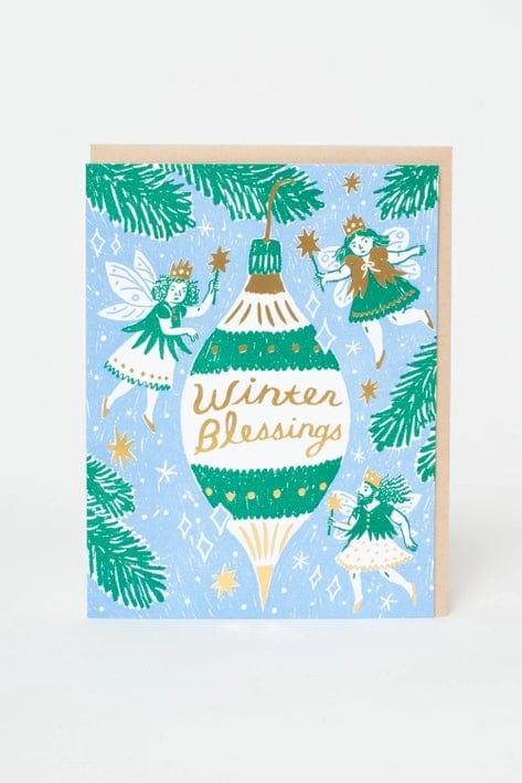 Winter Blessings Fairies Card