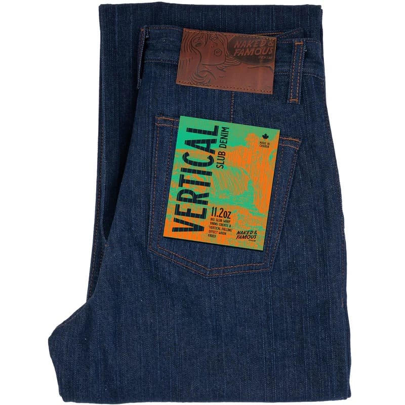 Pleated Trouser - Vertical Slub Denim