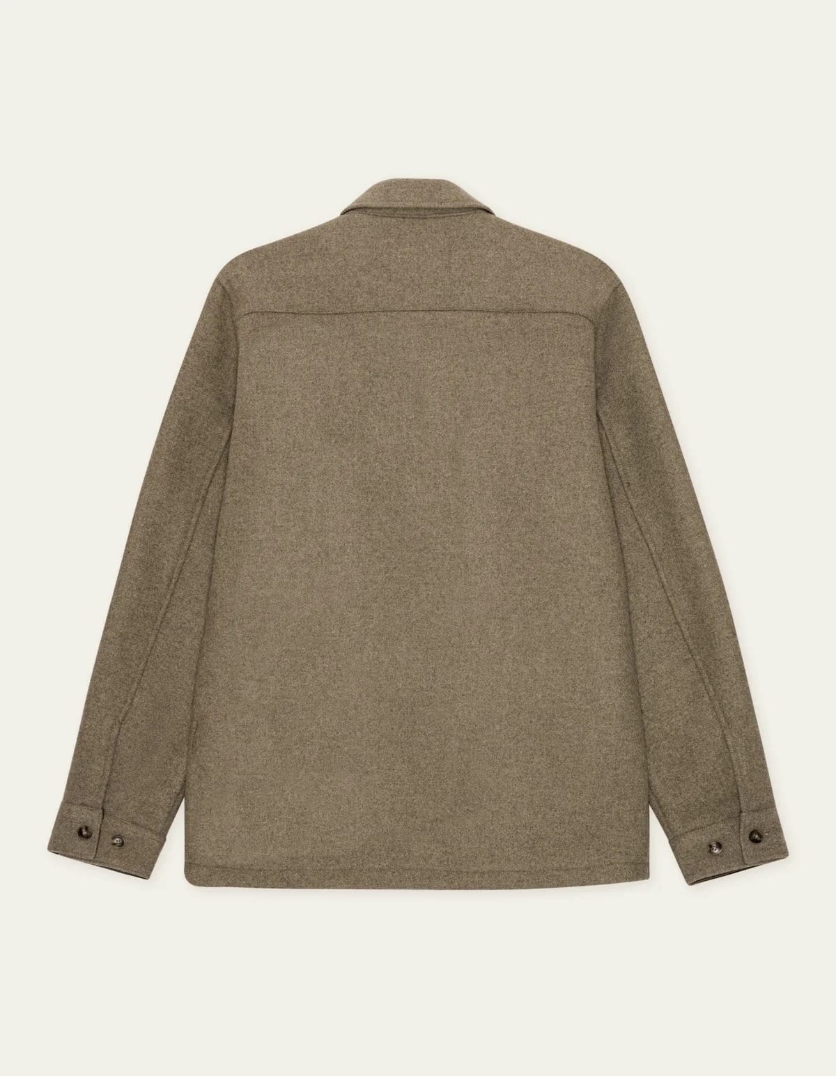 Wool Overshirt - Dark Sand Melange