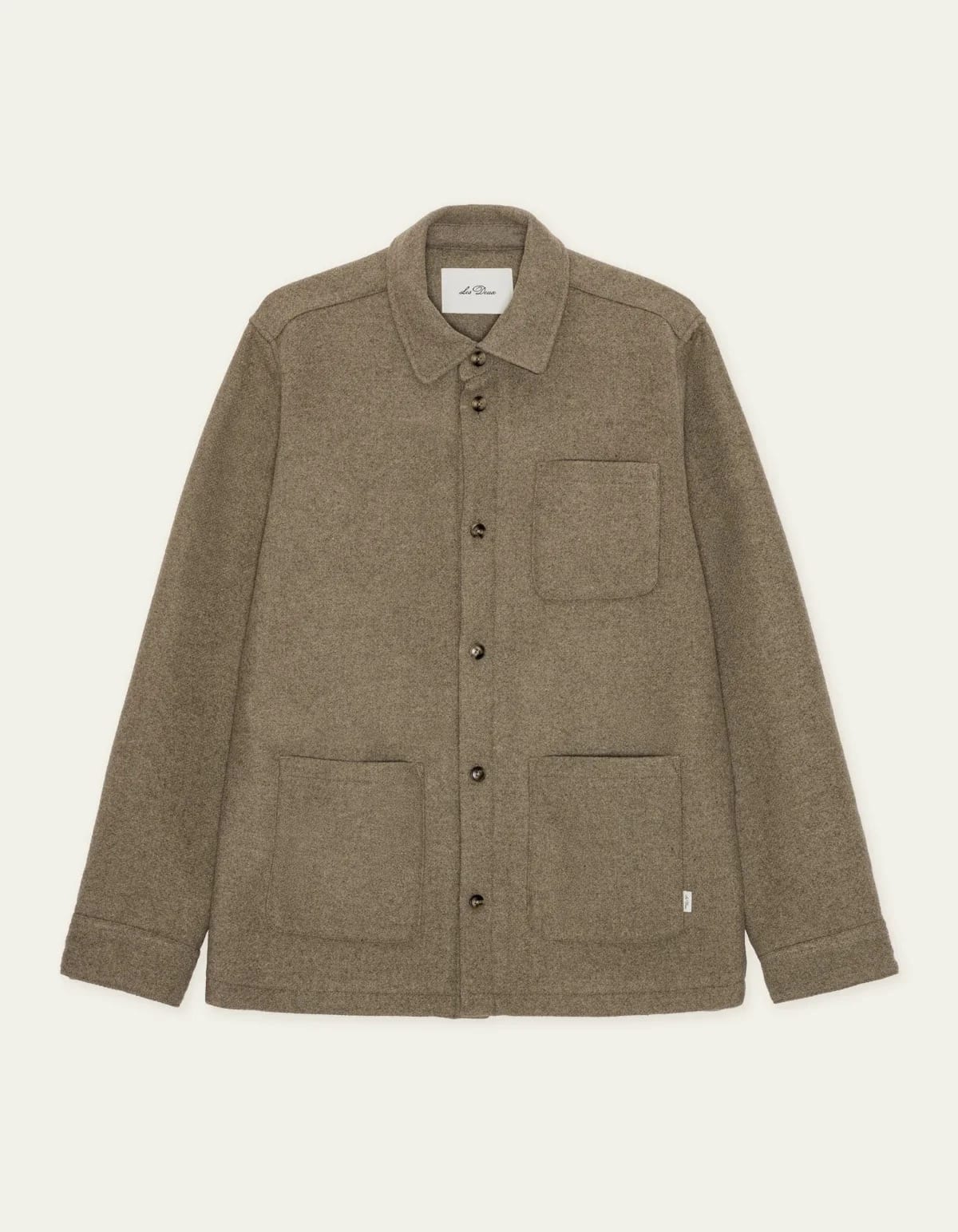 Wool Overshirt - Dark Sand Melange