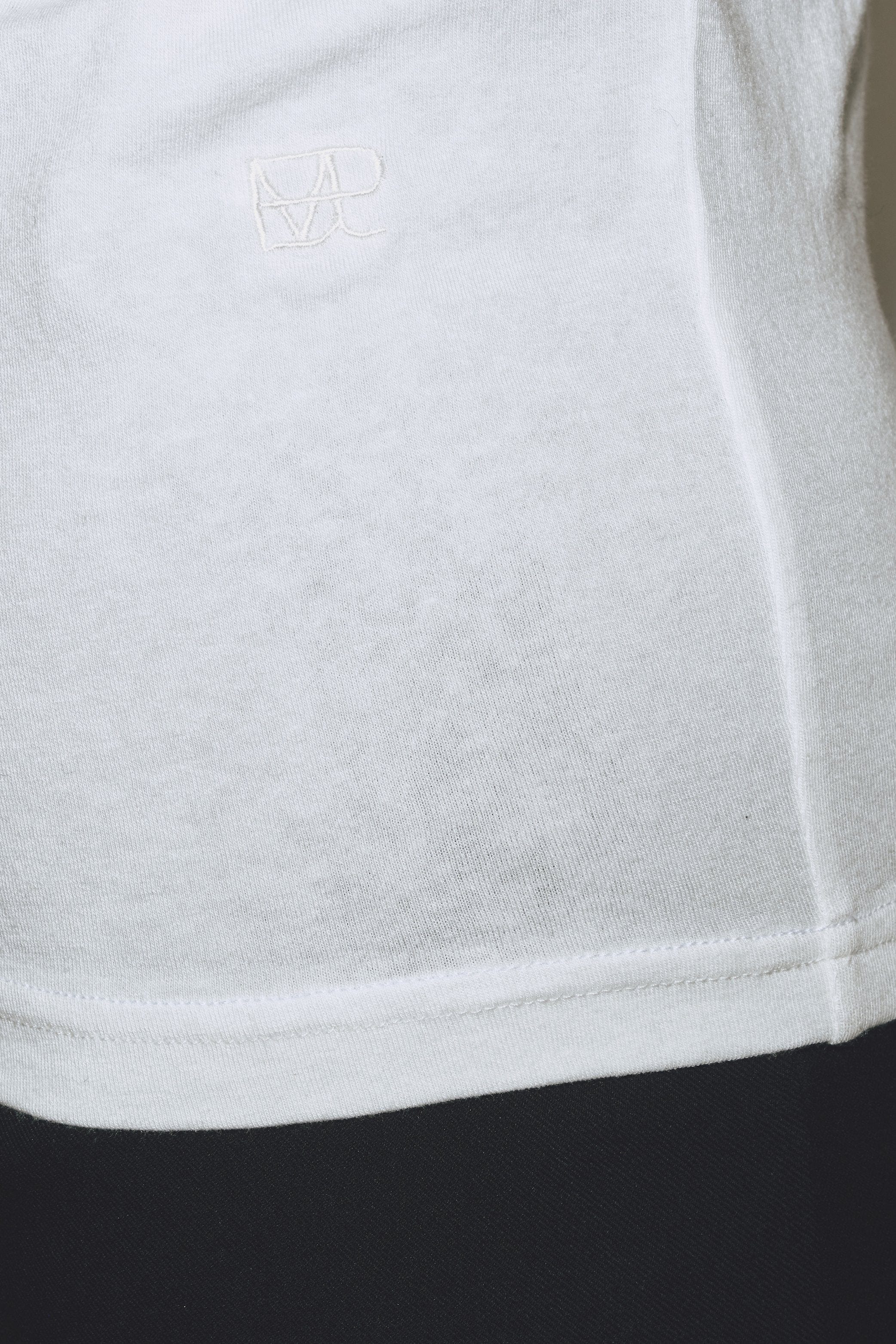 Roll Neck Jersey Top - White