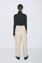 Roll Neck Jersey Top - Black