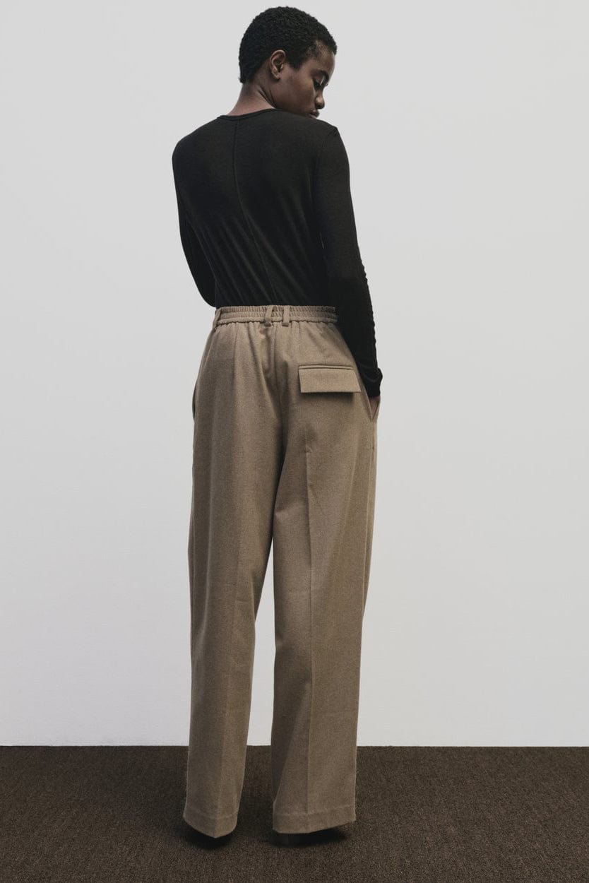 Wool Tencel Crew Neck - Black