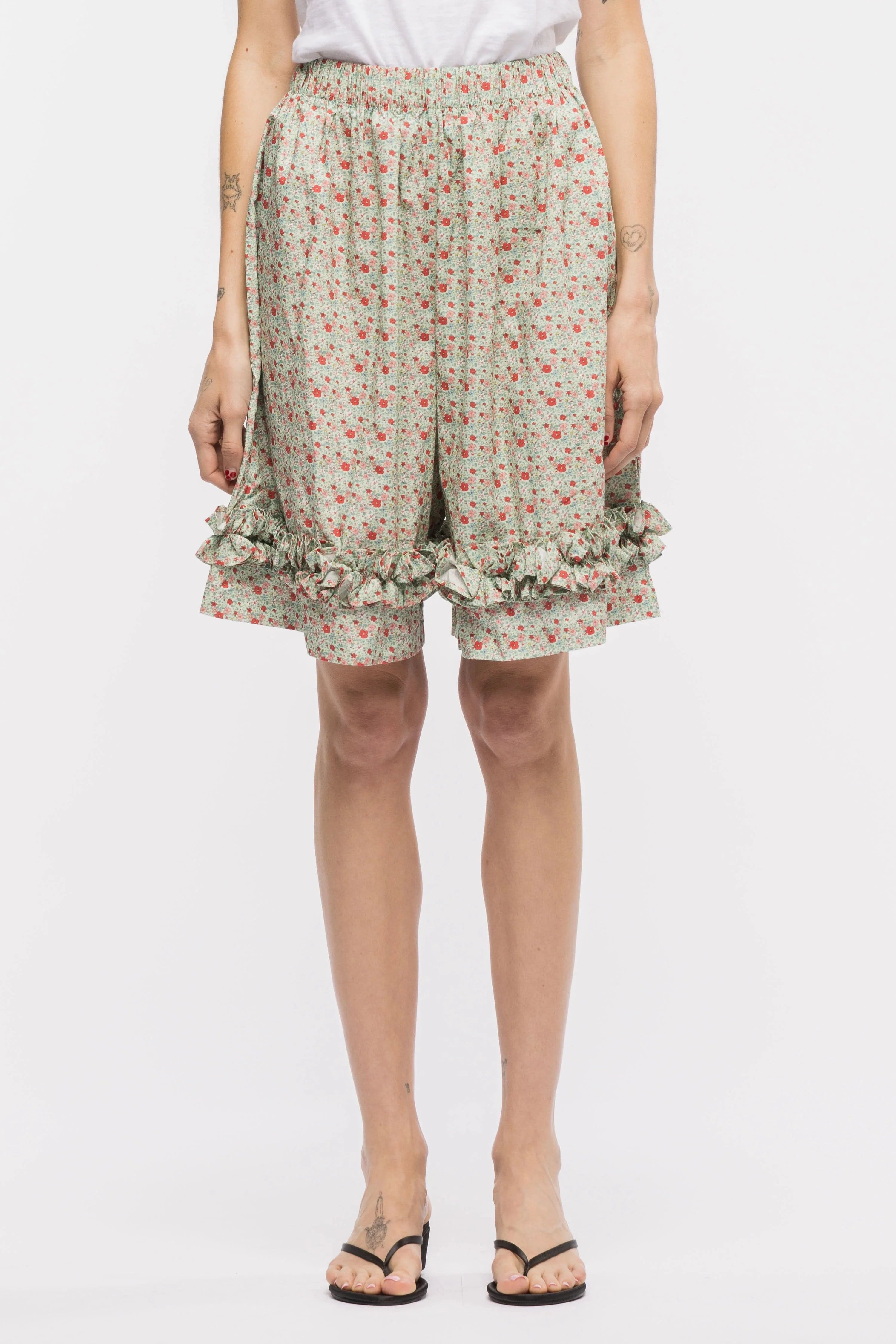 Greta Ruffle Shorts - Floral