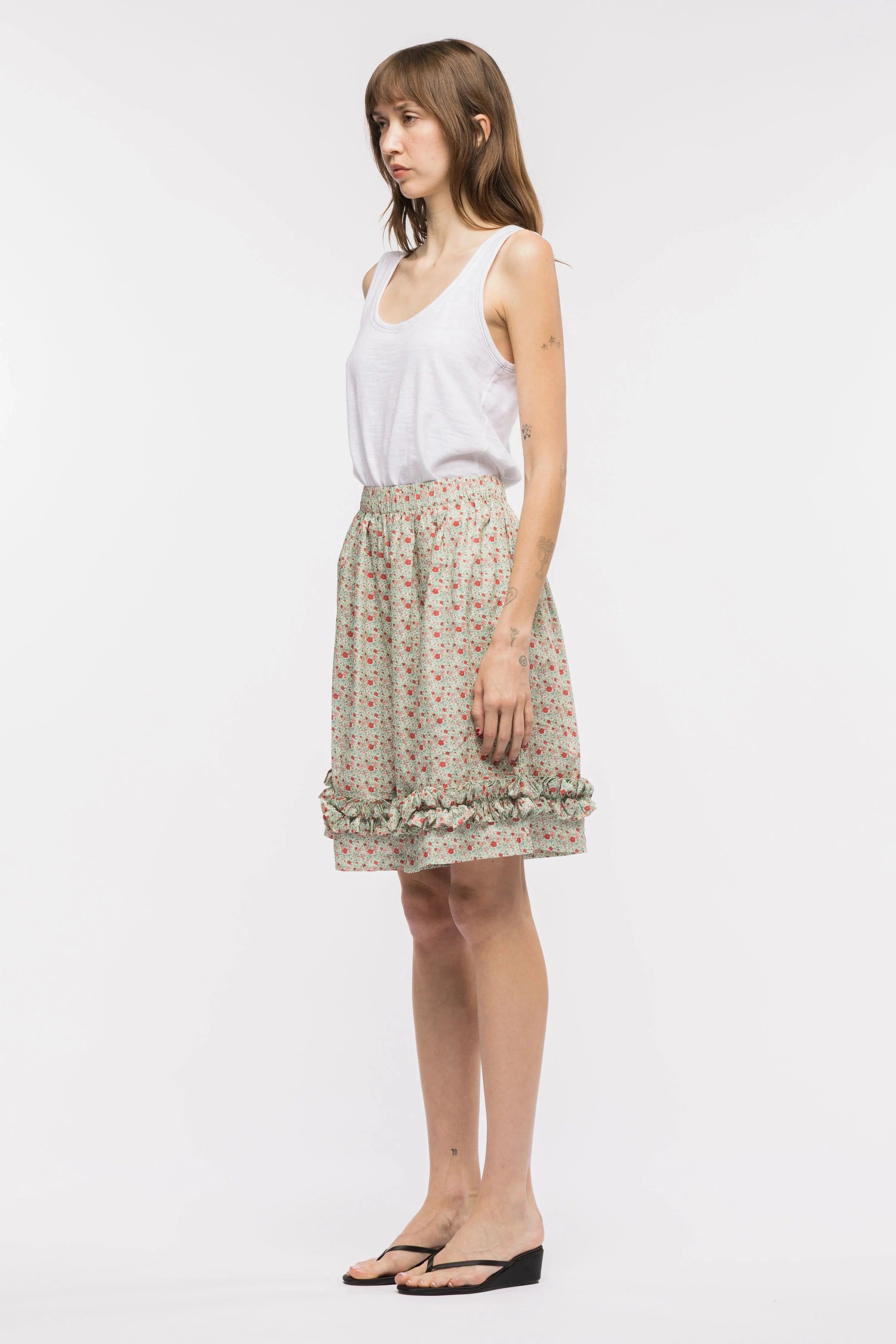 Greta Ruffle Shorts - Floral