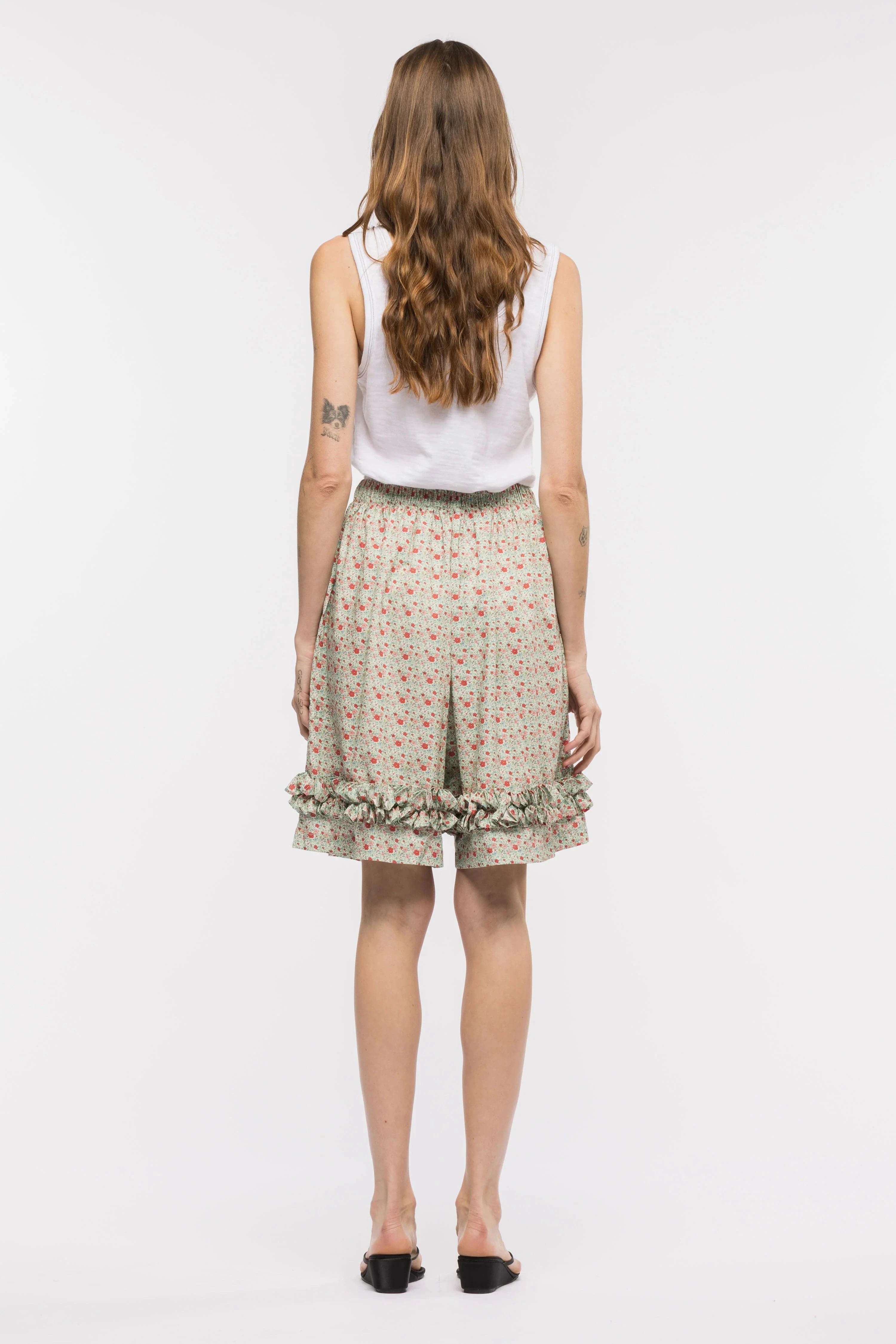 Greta Ruffle Shorts - Floral