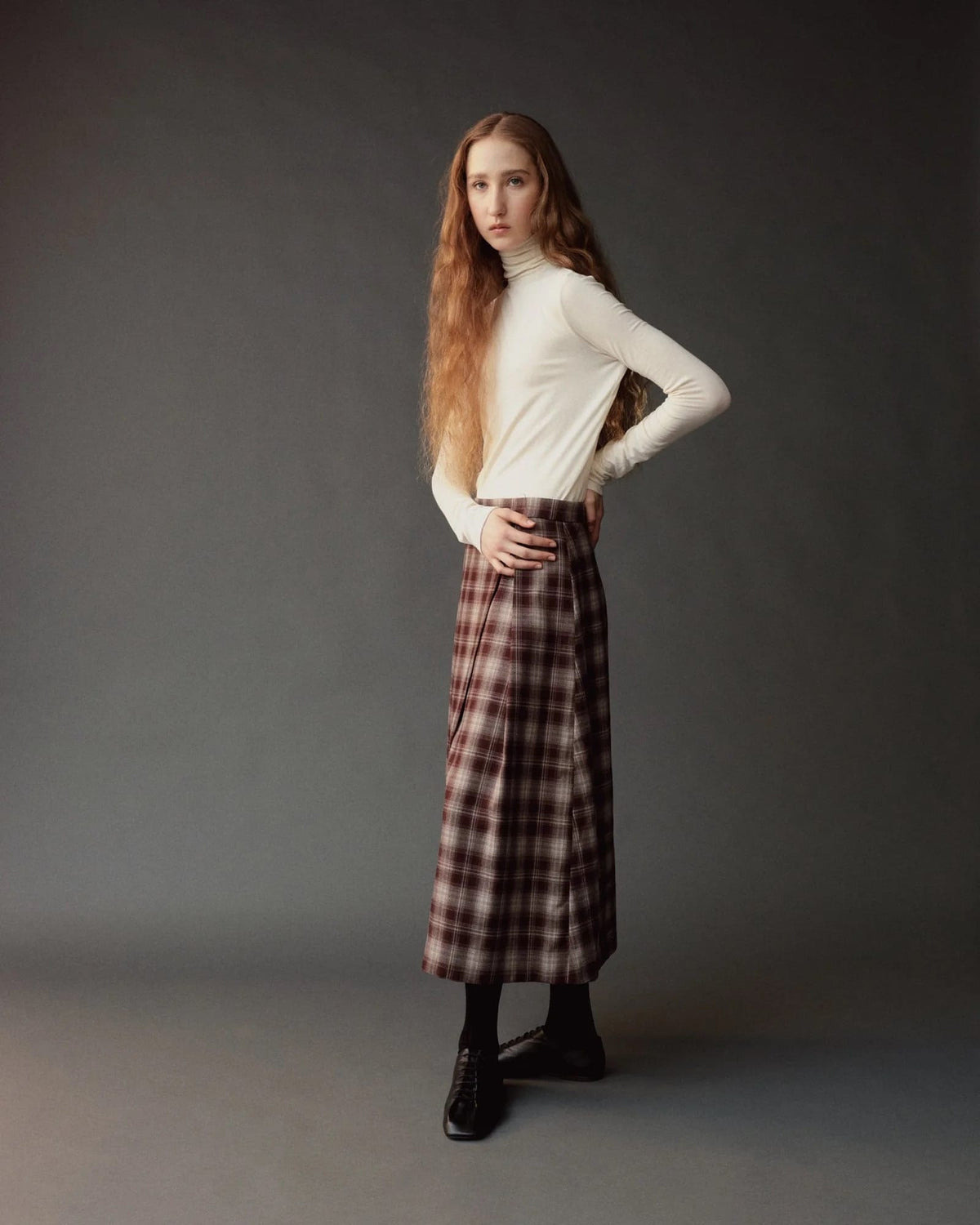 Roll Neck Jersey Top - Ivory