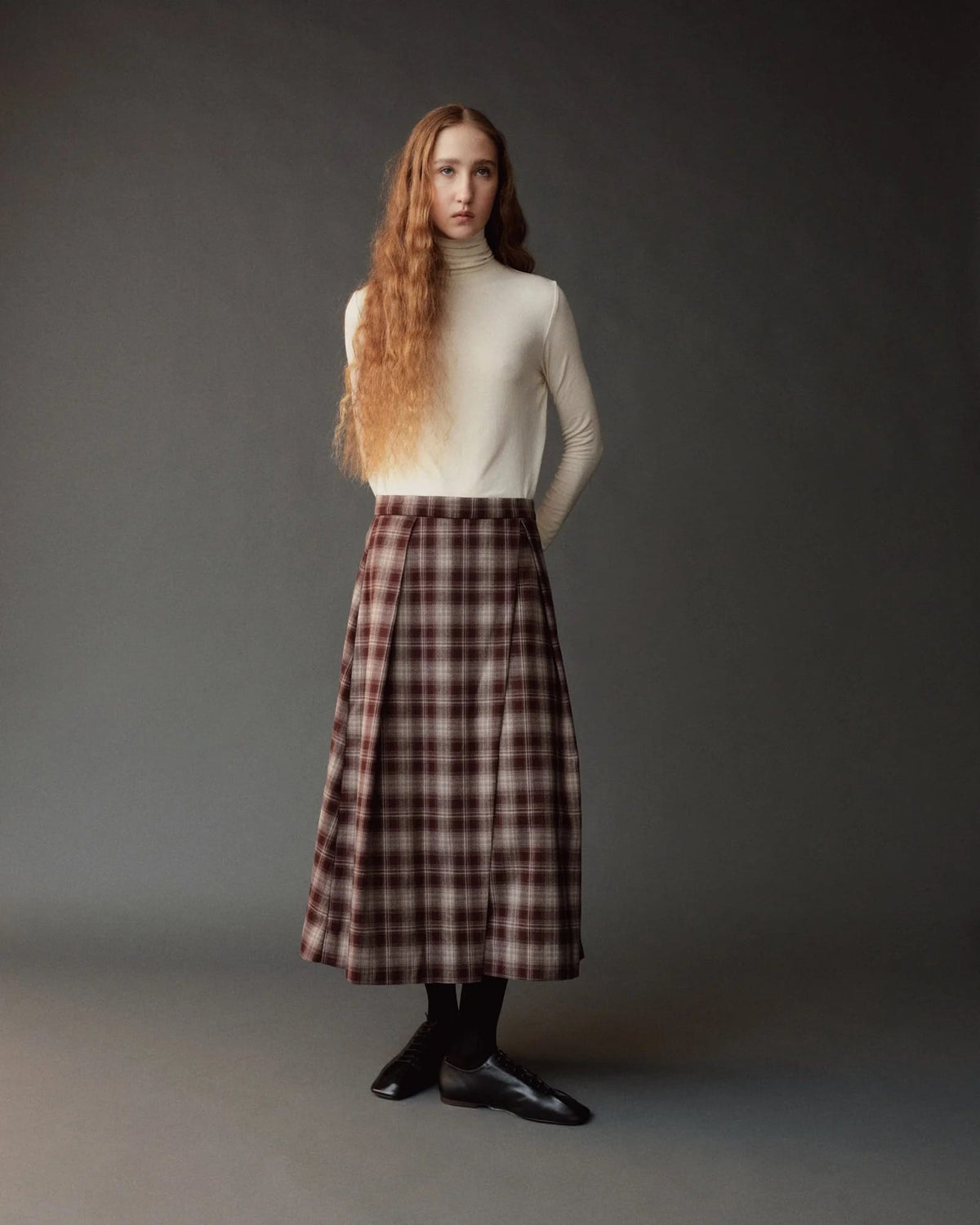 Roll Neck Jersey Top - Ivory