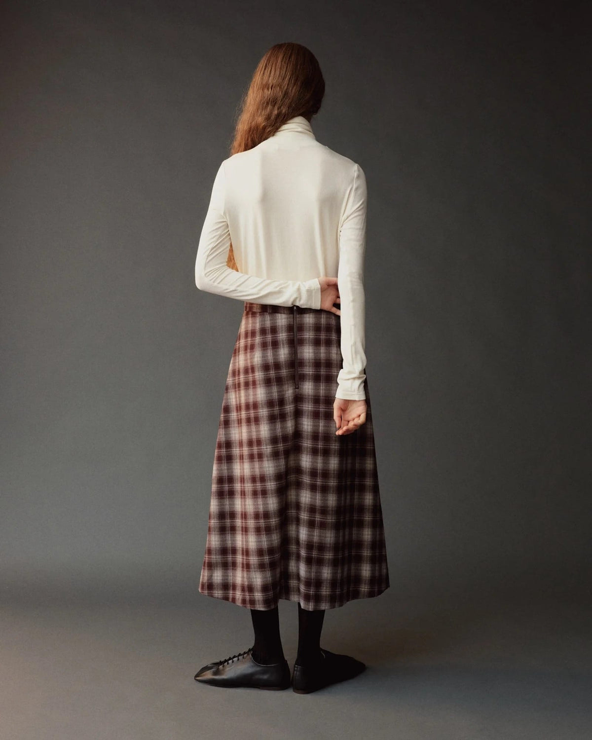 Roll Neck Jersey Top - Ivory