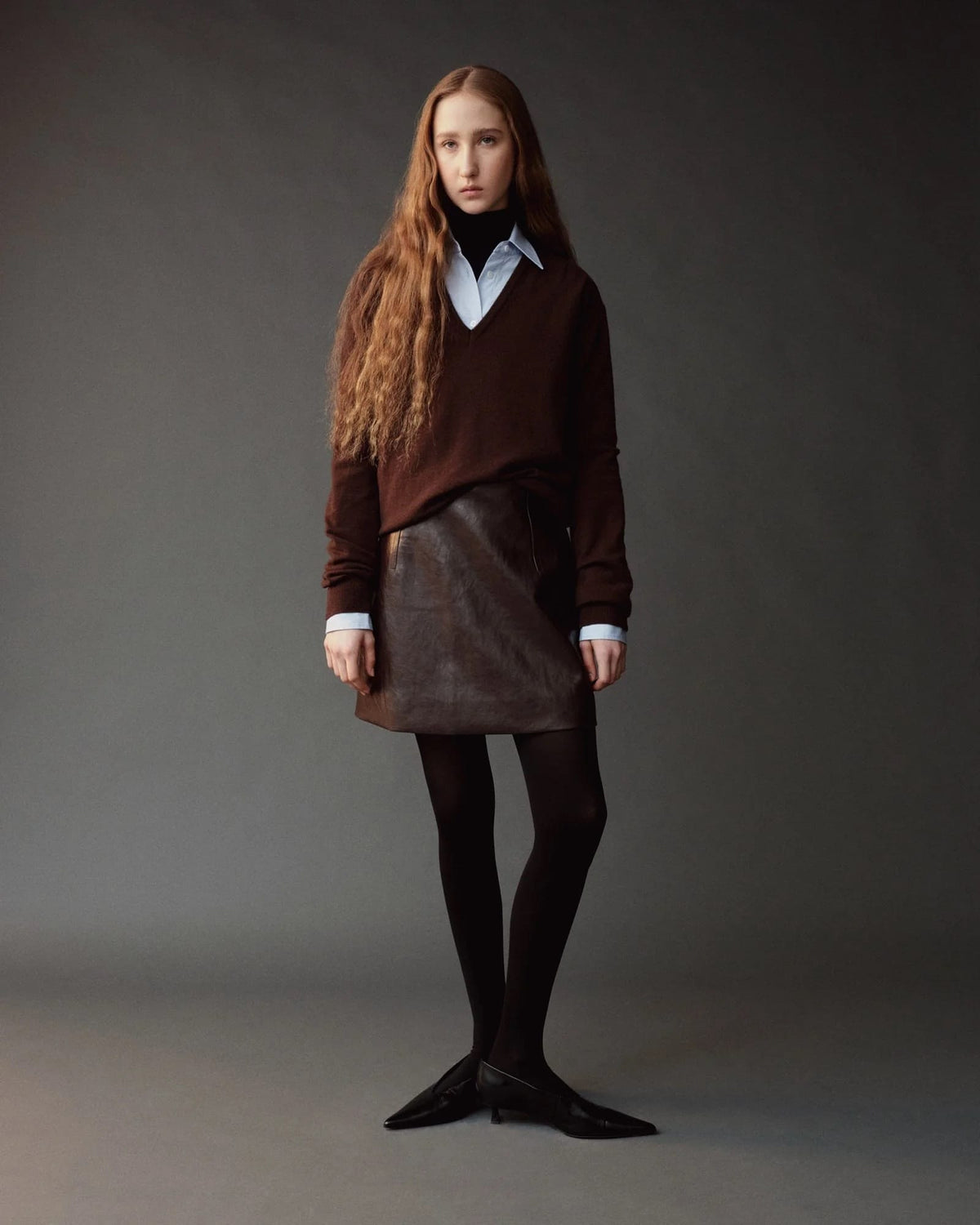 Roll Neck Jersey Top - Graphite