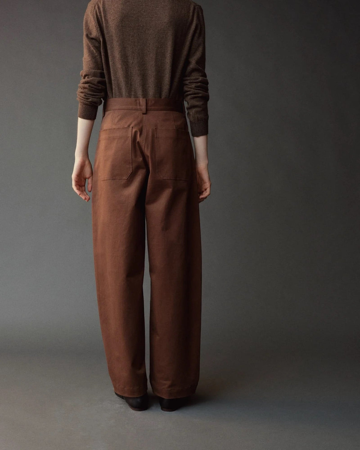 Mock Neck Cardigan - Dark Beige