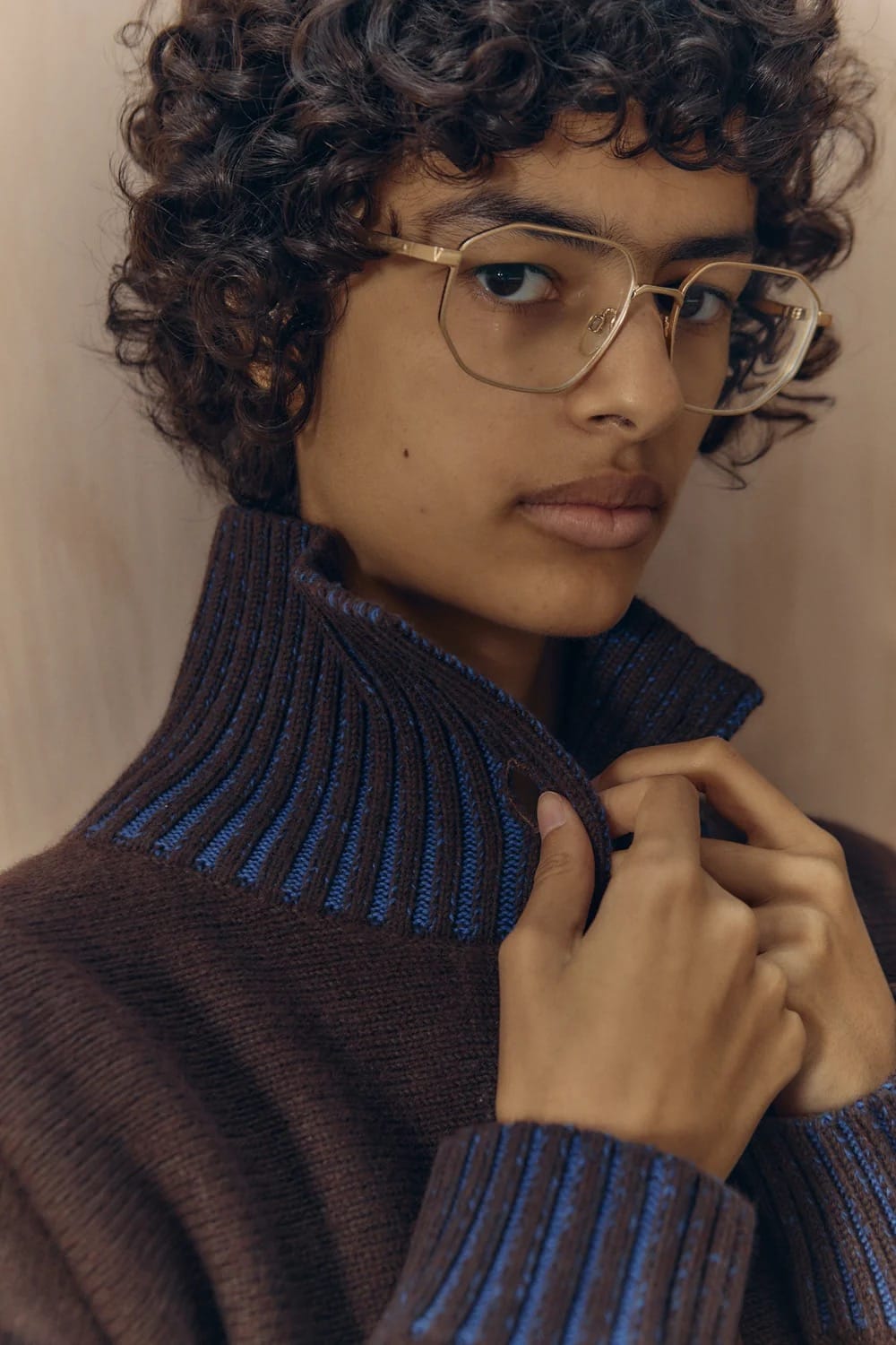 Holmes Knit - Chocolate/Cobalt