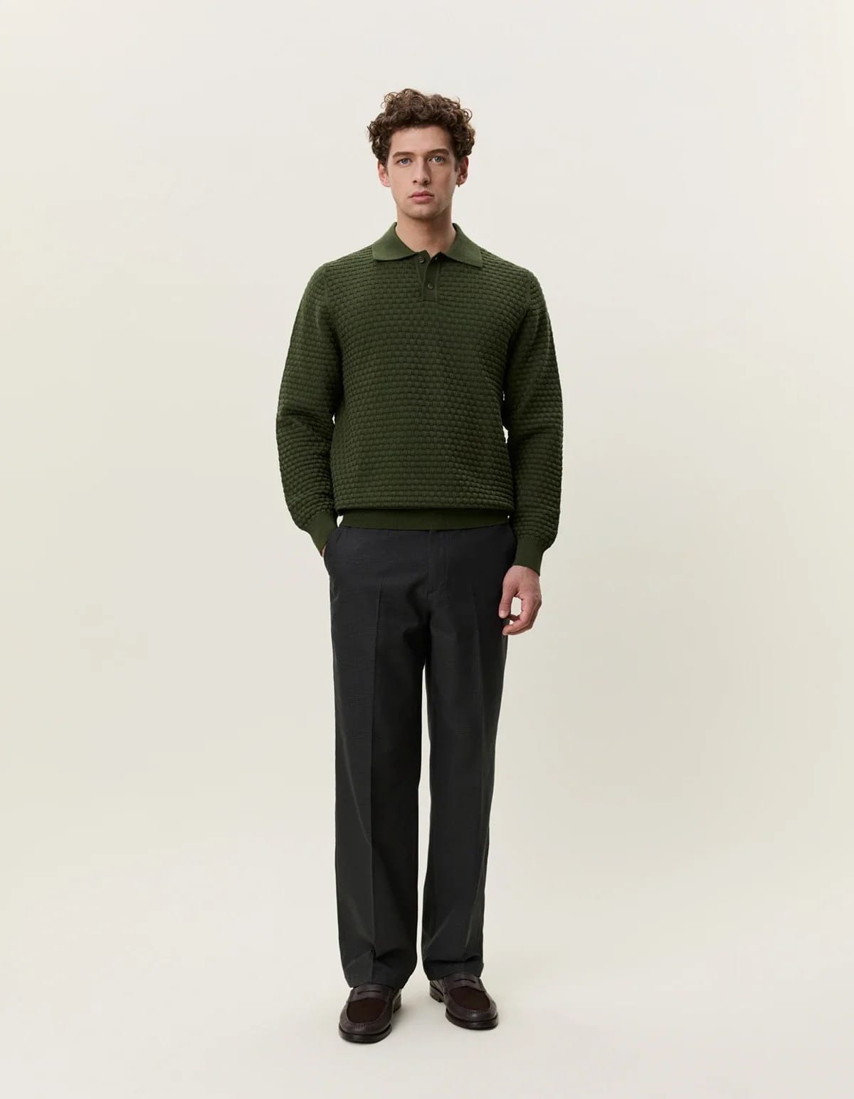 Check Structure Polo - Green