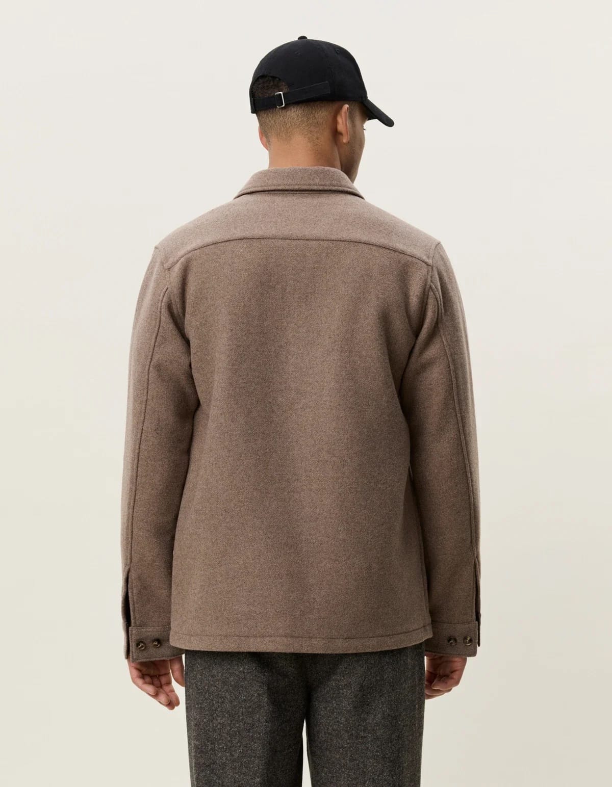 Wool Overshirt - Dark Sand Melange
