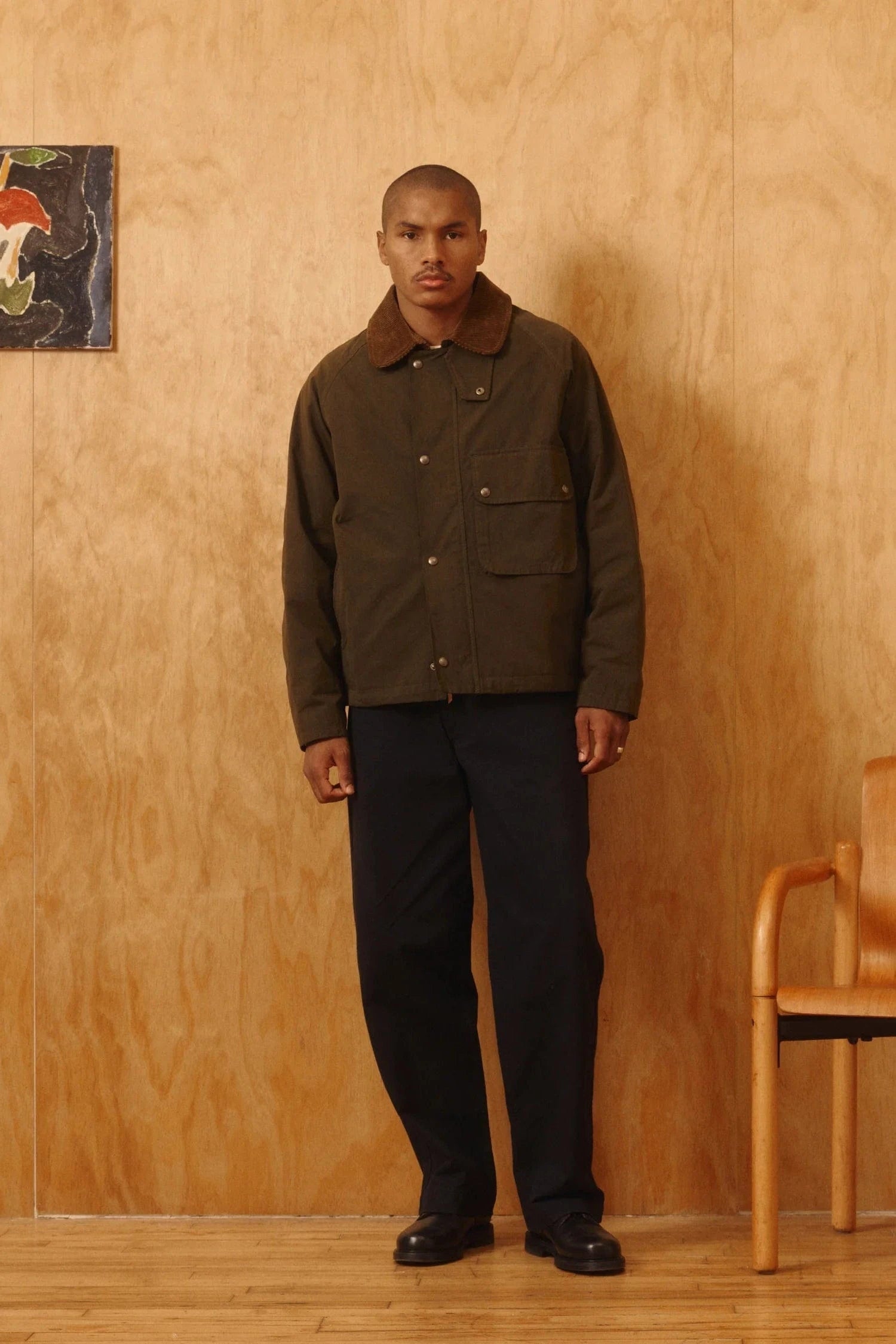 Bay Waxed Cotton Jacket - Olive