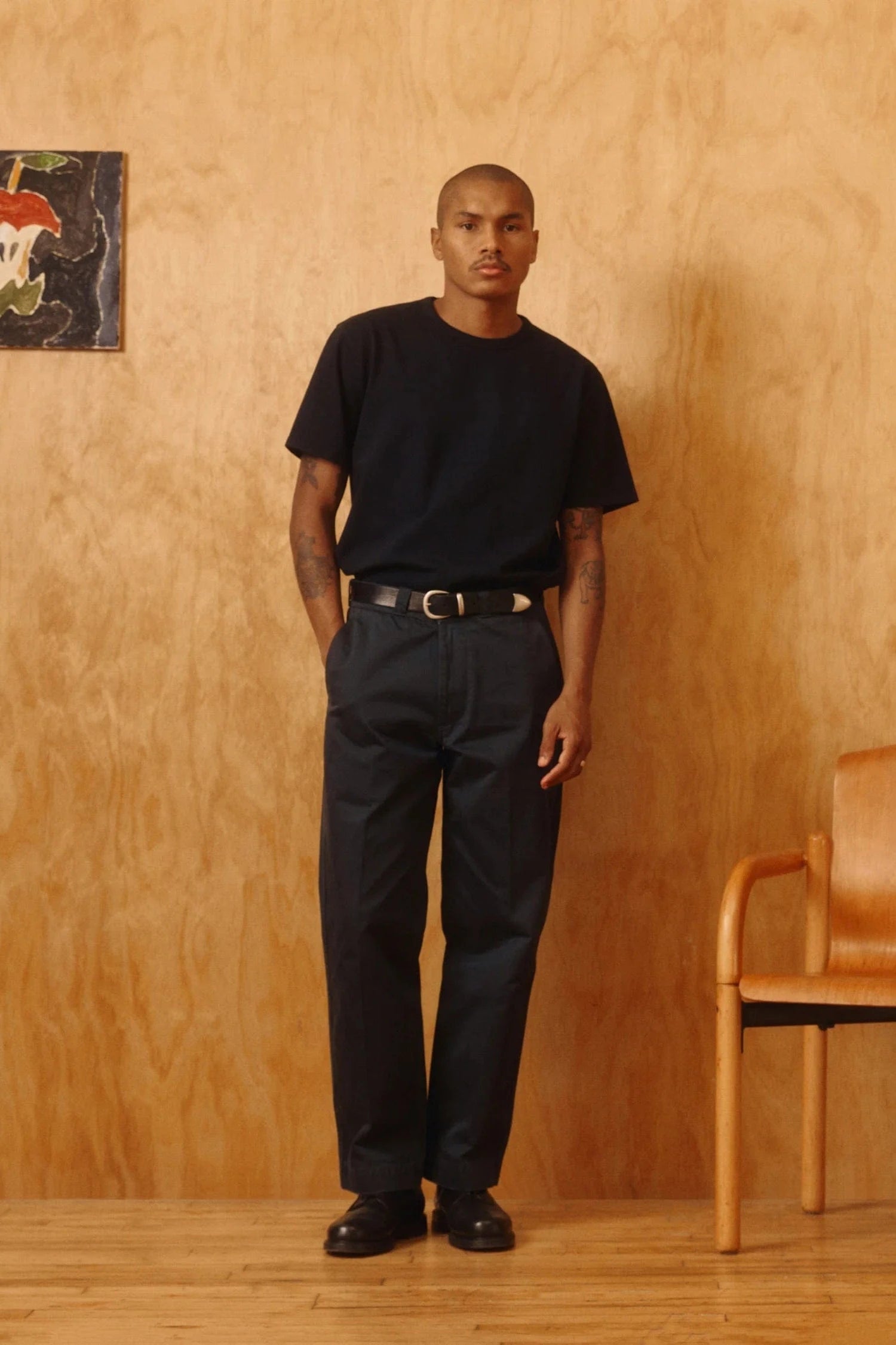 Canal Tapered Gabardine Pants - Deep Navy