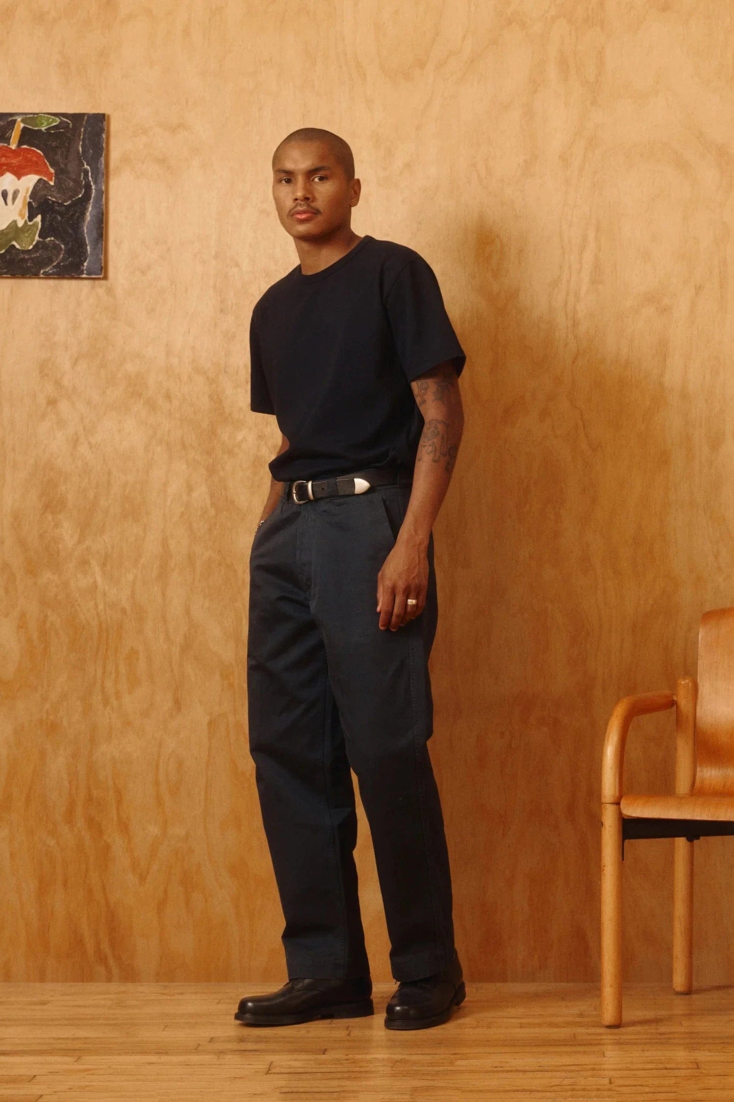Canal Tapered Gabardine Pants - Deep Navy