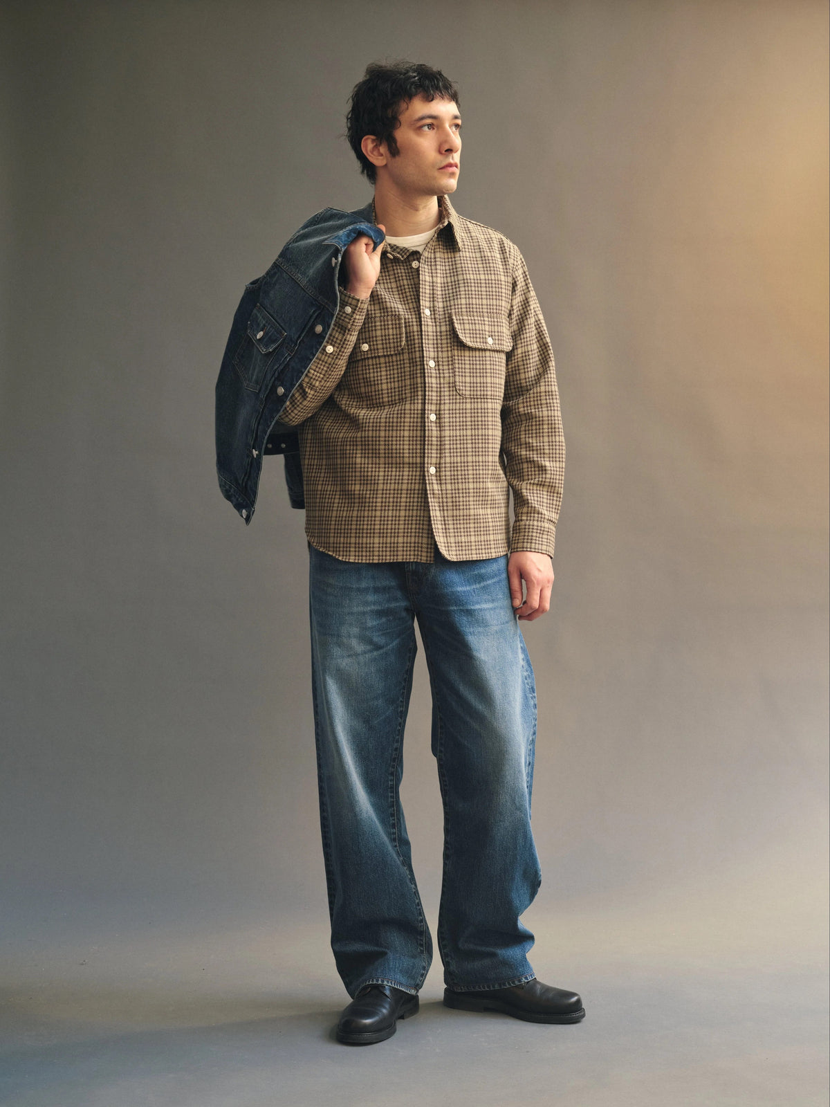 Brother Flannel - Mint & Brown Plaid