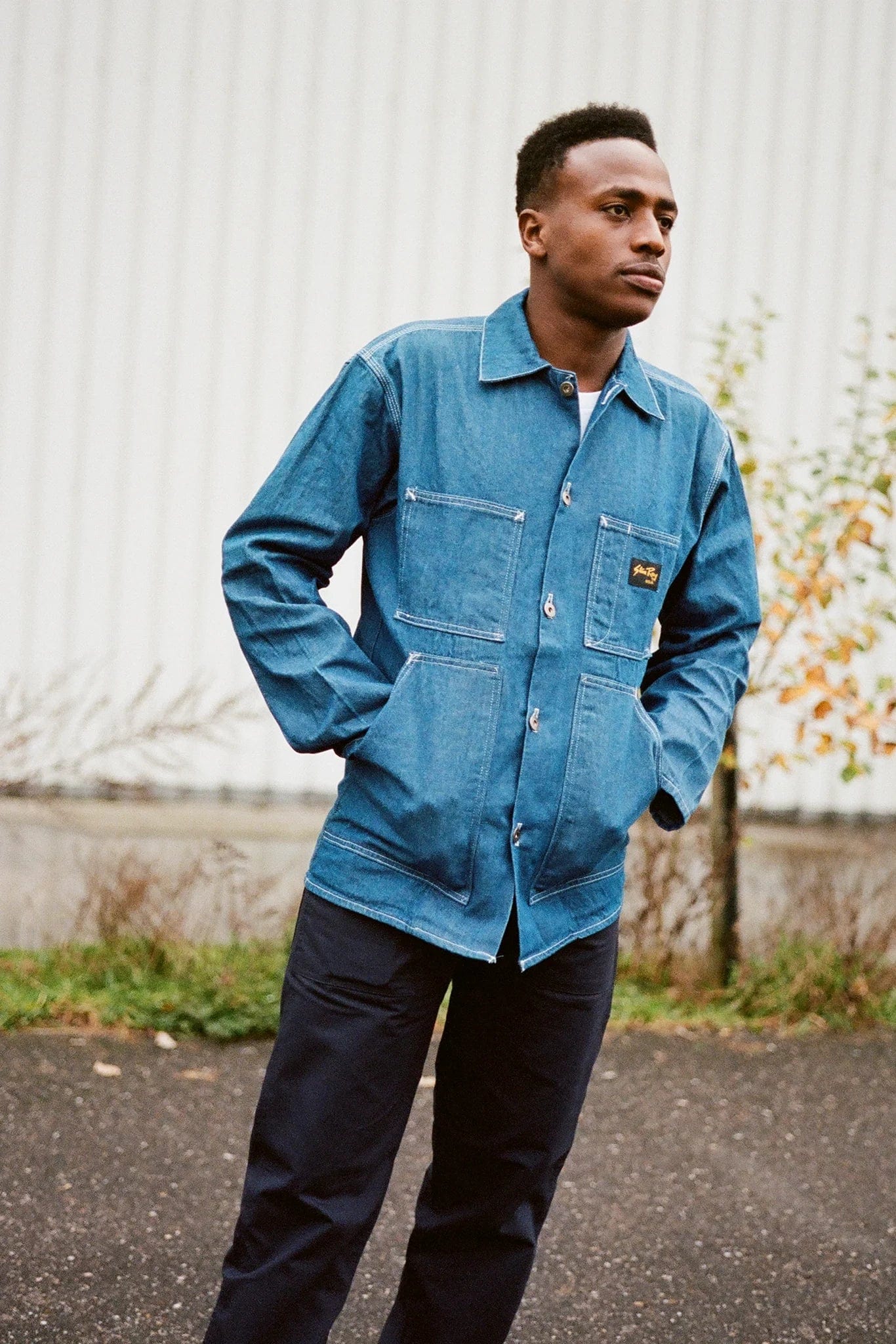 Shop Jacket - Medium Blue Denim