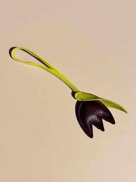 Bag Charm - Plum Tulip