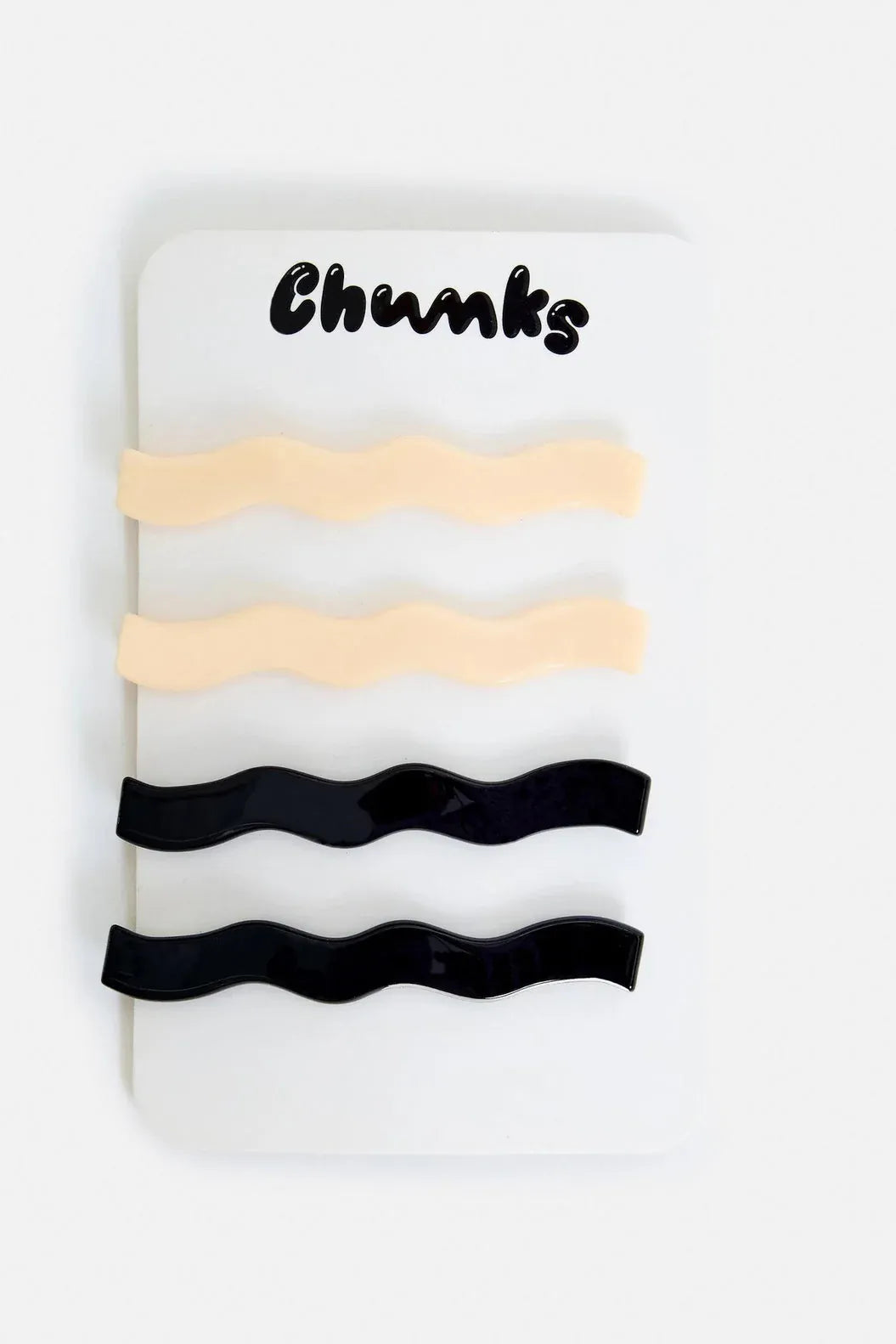 Slides in Wavy Cream + Black