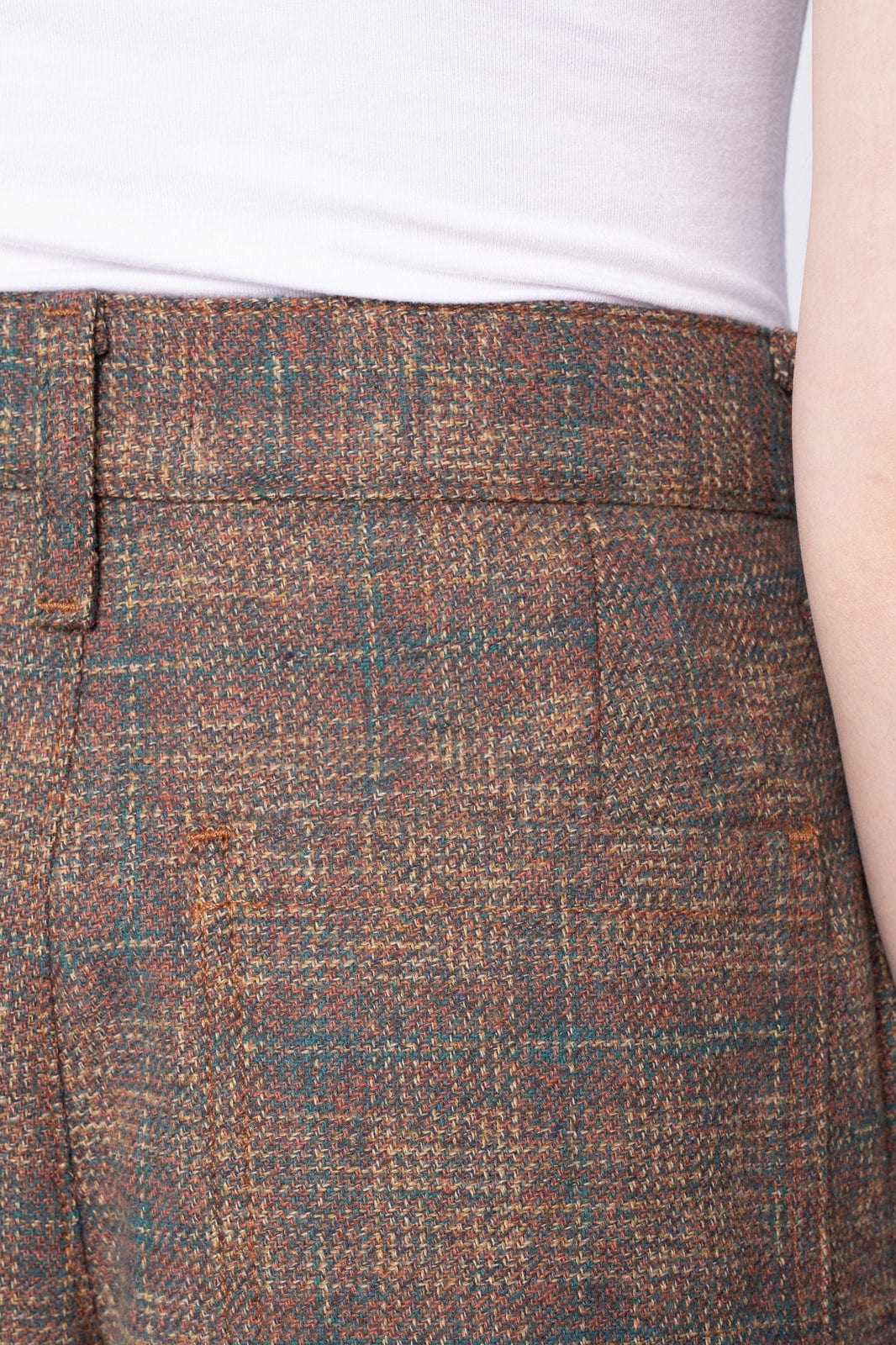 Wide Leg Trouser - Desert Sunset Tweed