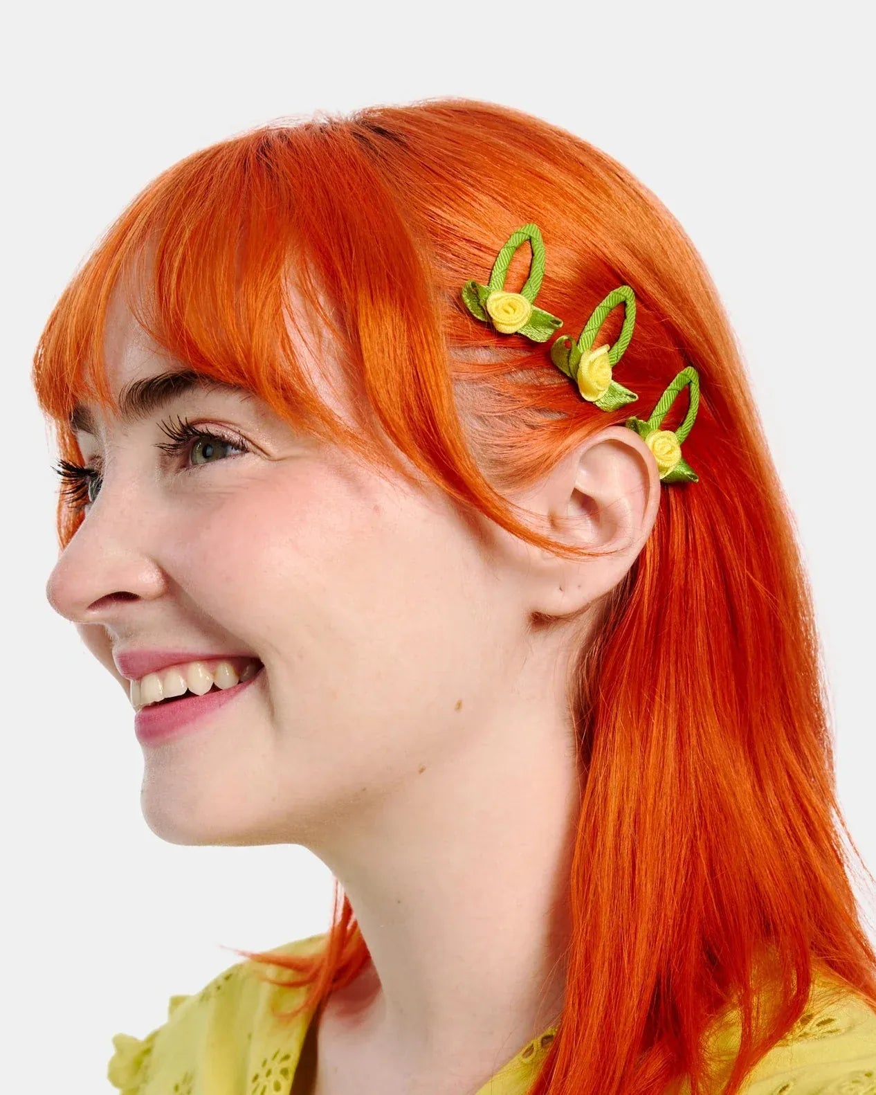 Rosette Snap Clips - Yellow