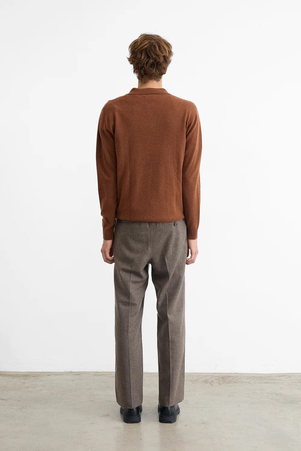 Wool Polo - Chocolate