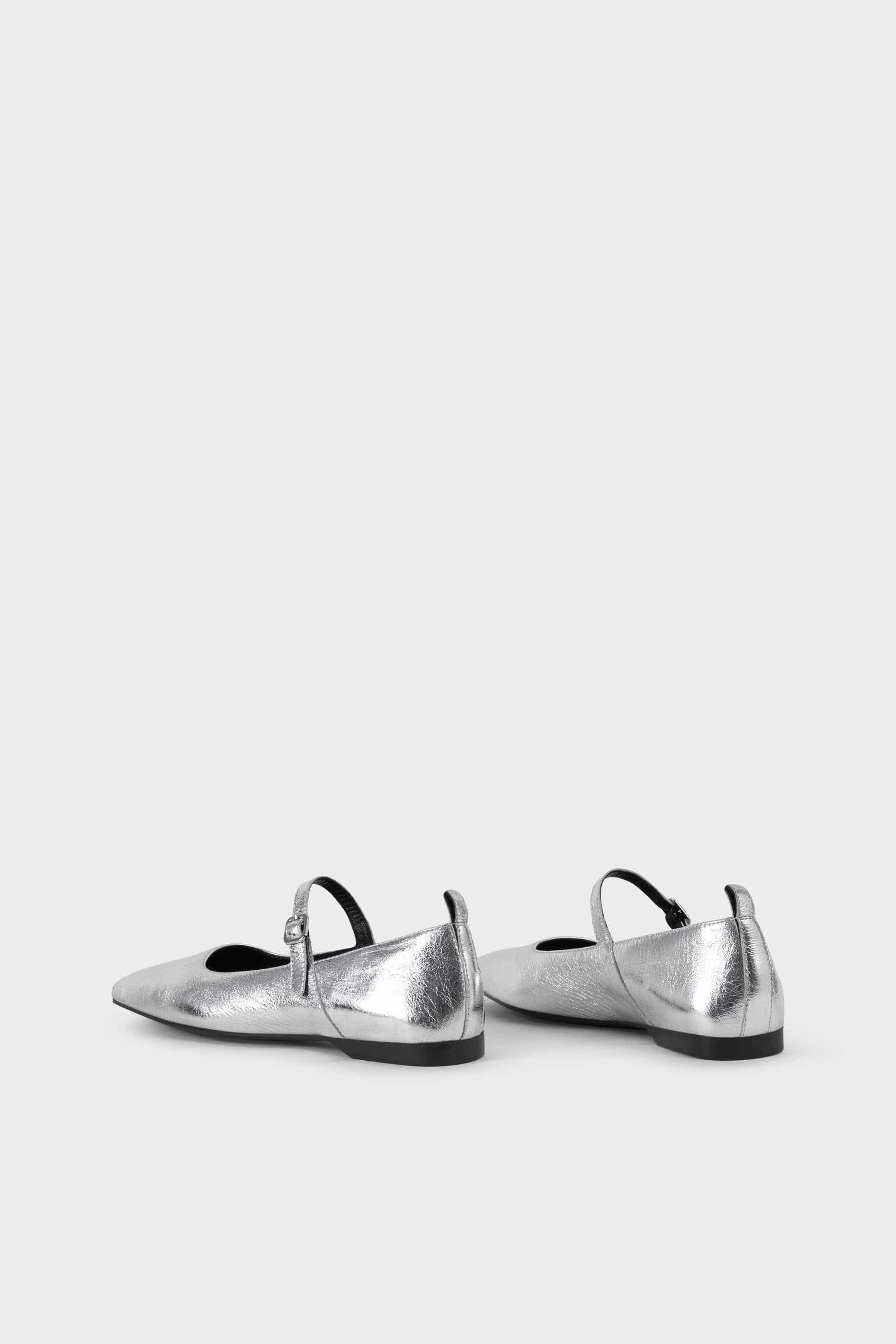 Delia Mary Jane Flat - Silver