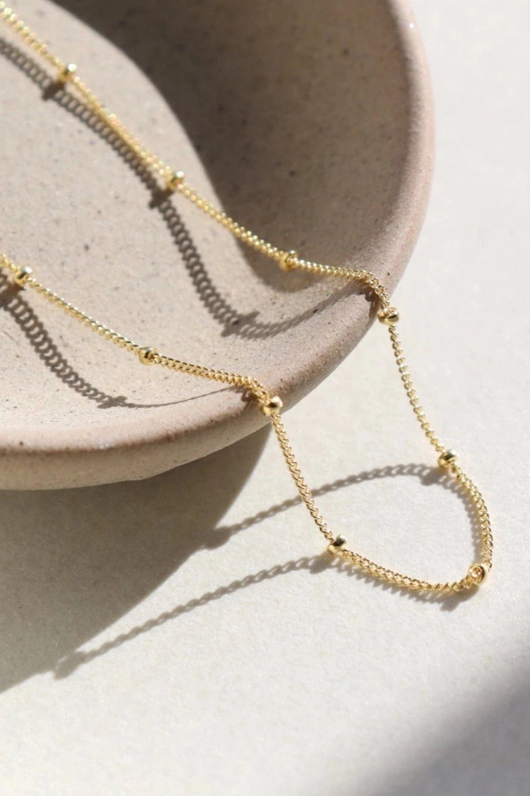 Polka Dot Chain - 14k Gold