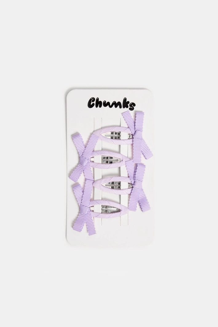 Bow Snap Clips - Lilac