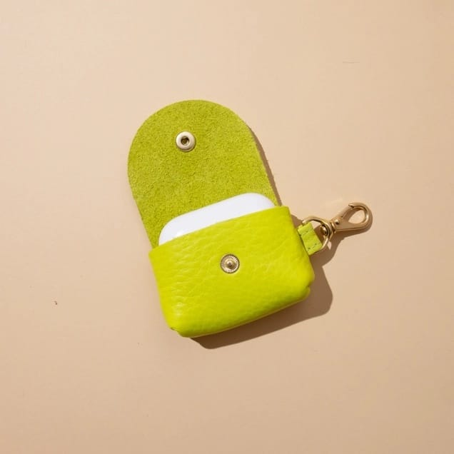 Airpod Case - Chartreuse Leather