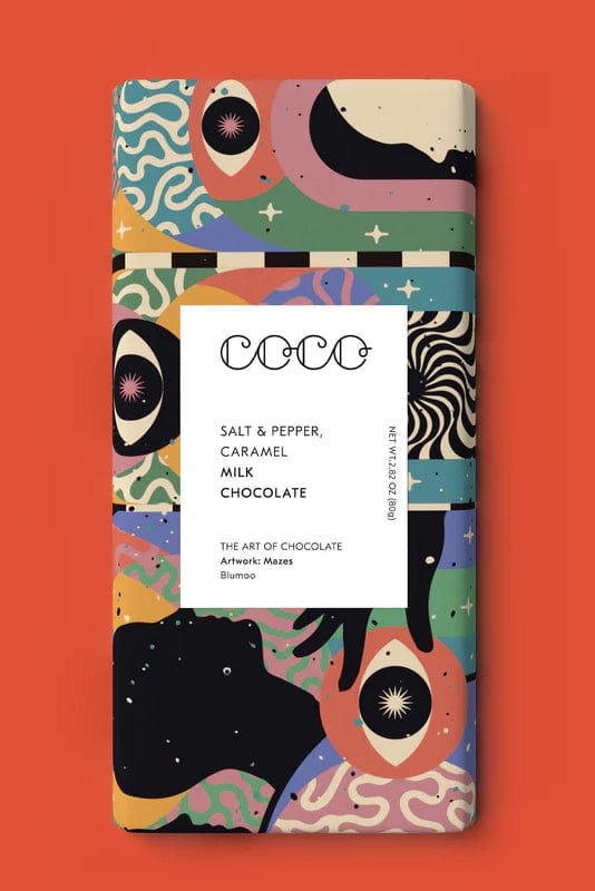 Salt & Pepper Caramel 80G Milk Chocolate Bar