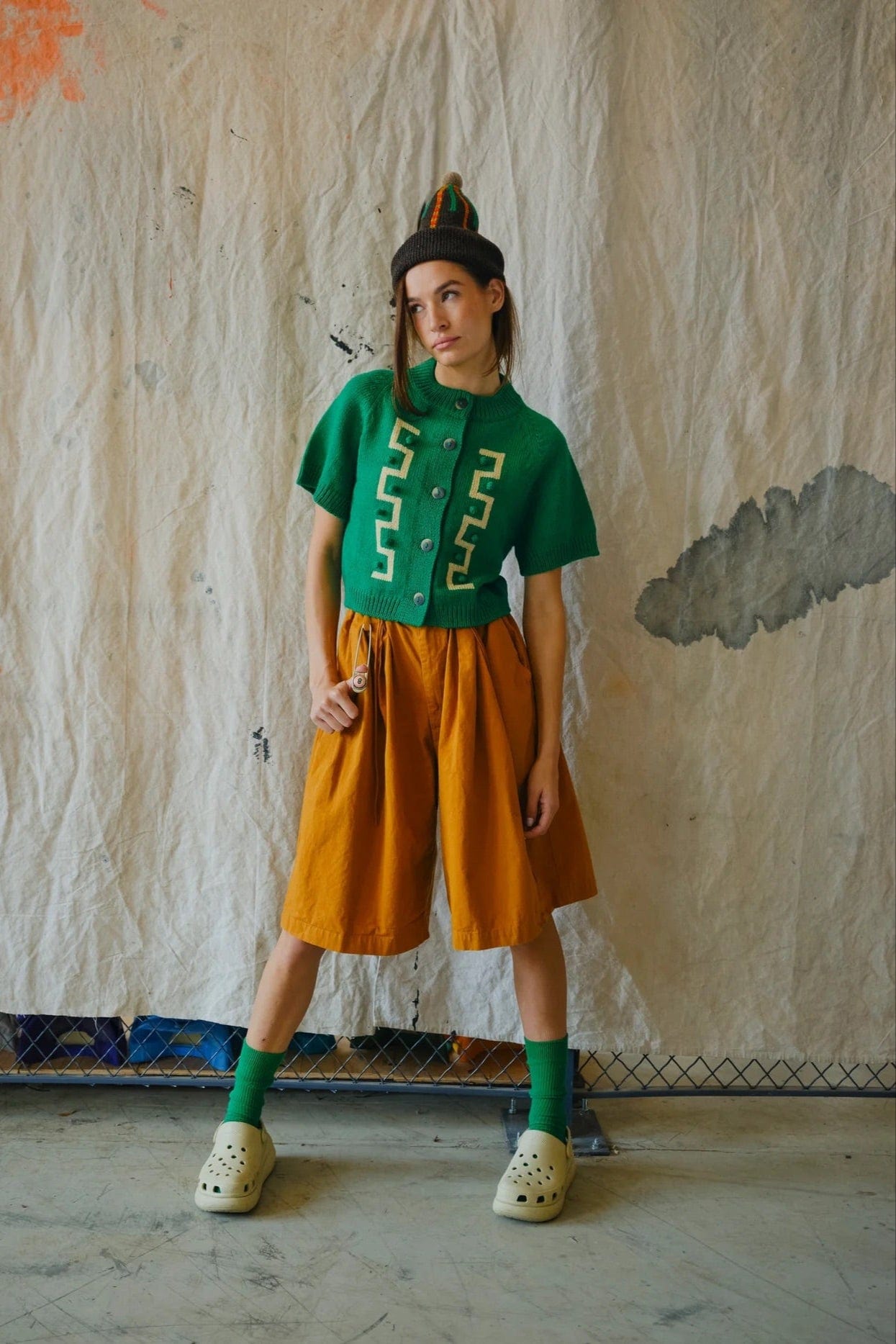 Key Cardigan Tee - Kelly Green
