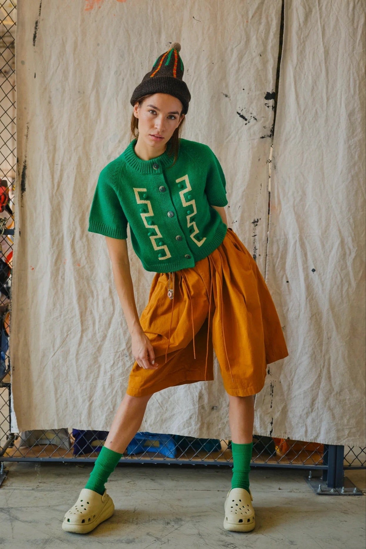 Key Cardigan Tee - Kelly Green