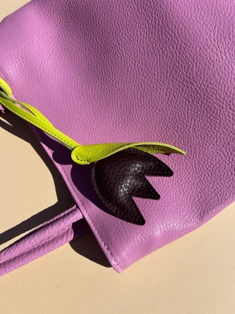 Bag Charm - Plum Tulip