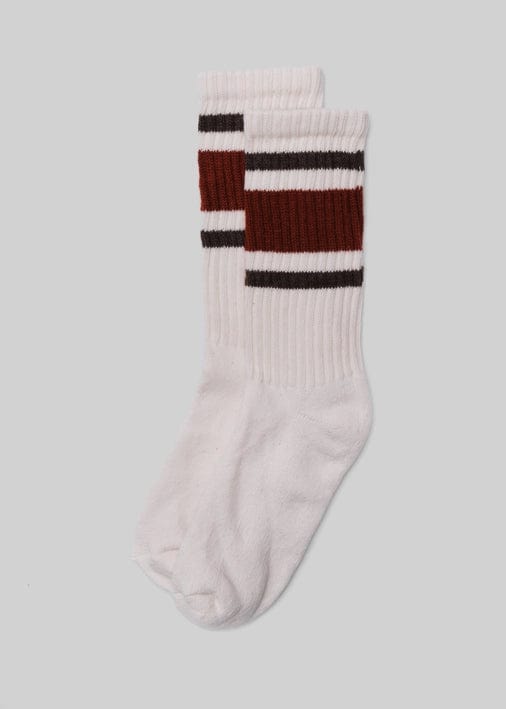 Retro Stripe Crew - Rust / Red Heather