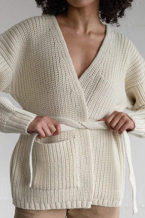 Highland Wool Sweater Coat - Ivory