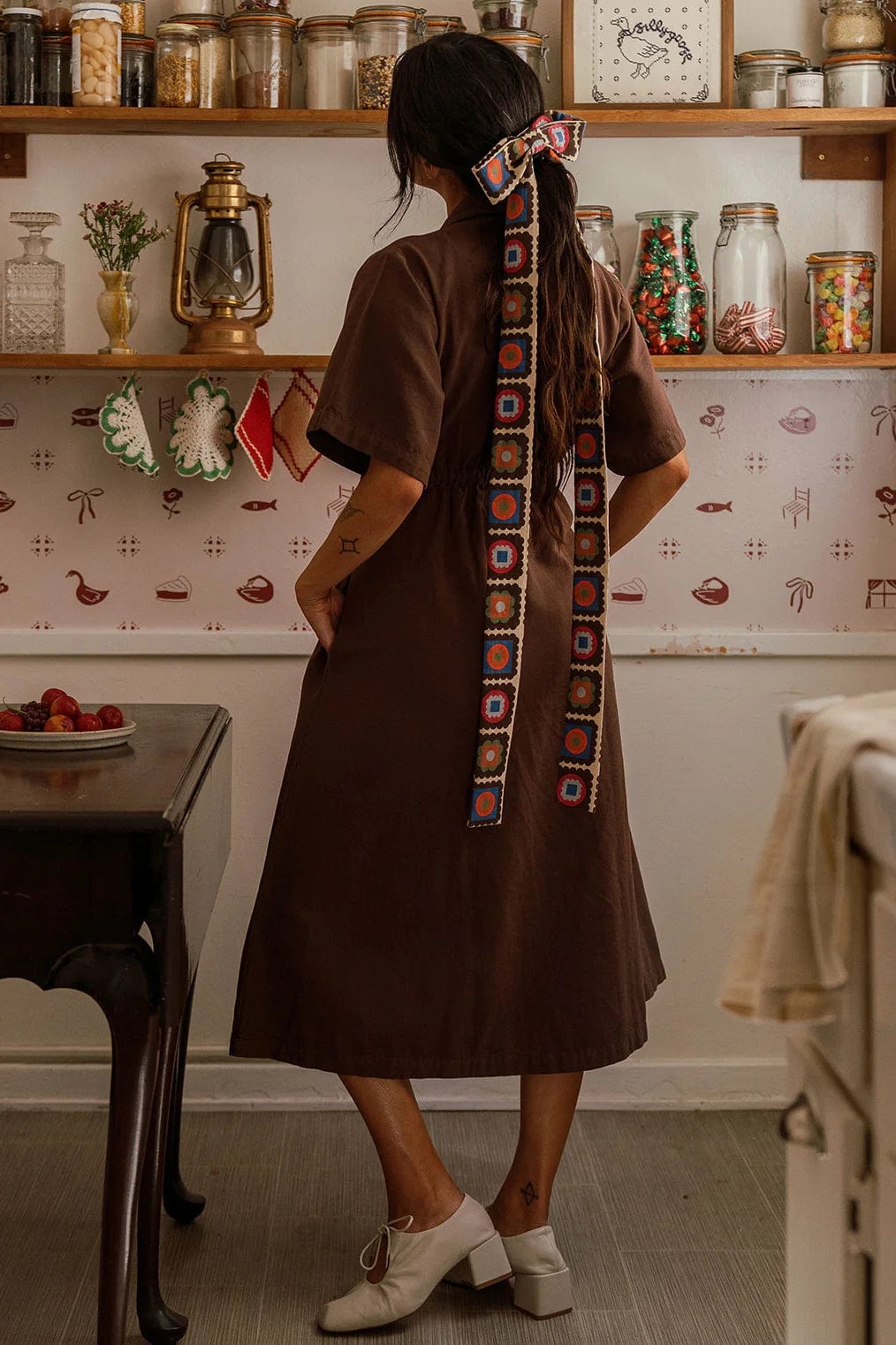 Long Utility Dress - Chocolate