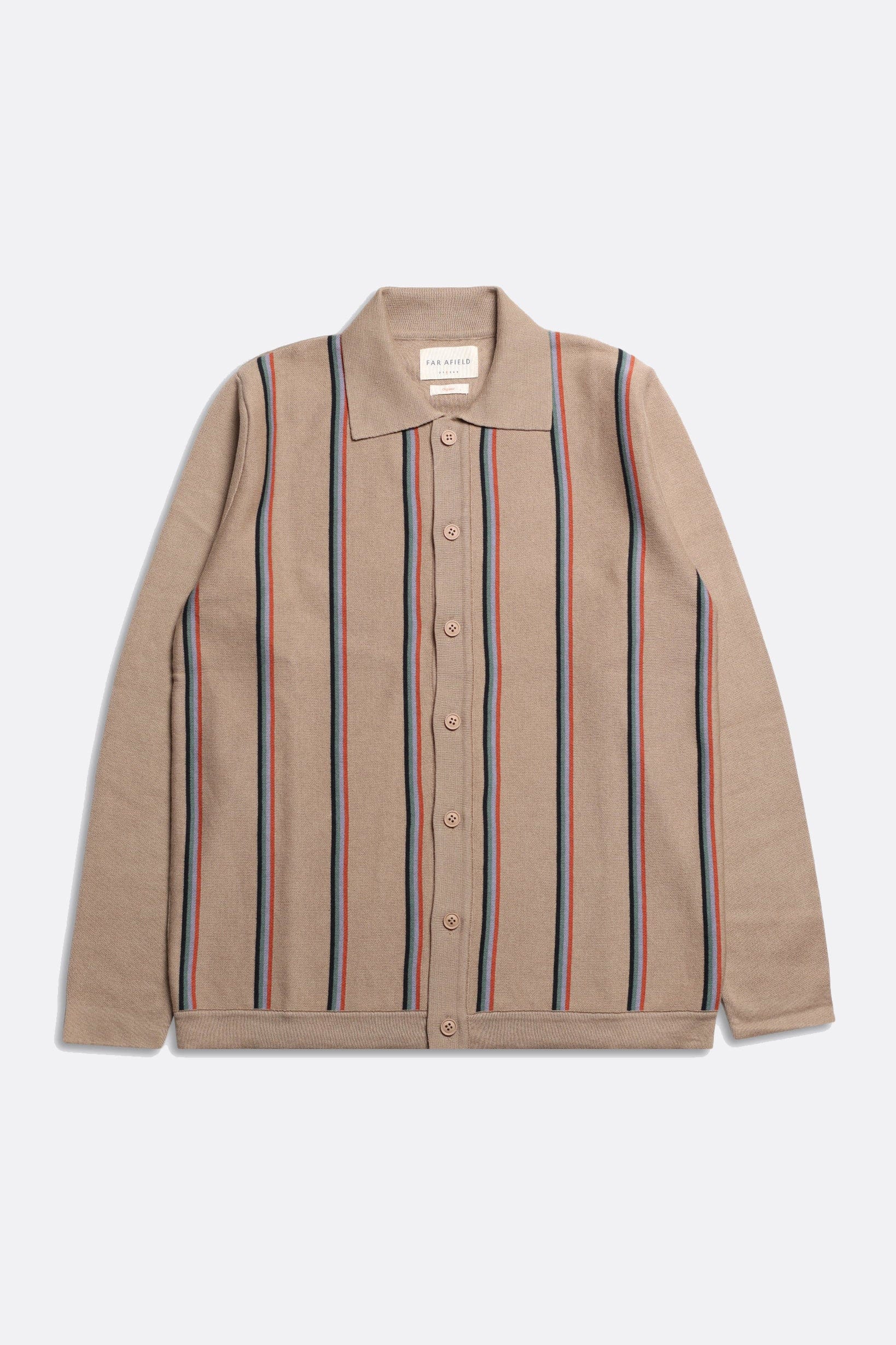 Zigger Cardigan - Cornstalk Kuki Stripe