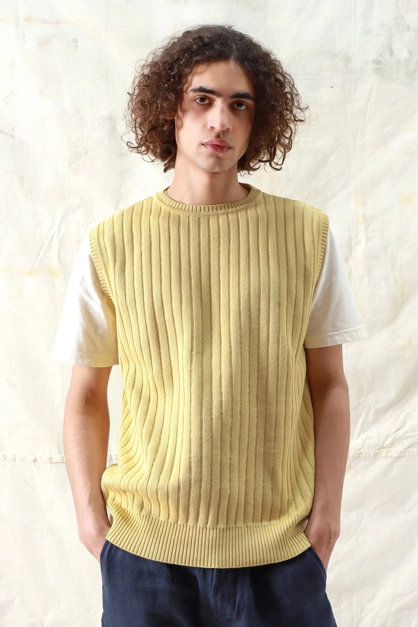 Jards Ribbed Vest - Dusk Yellow