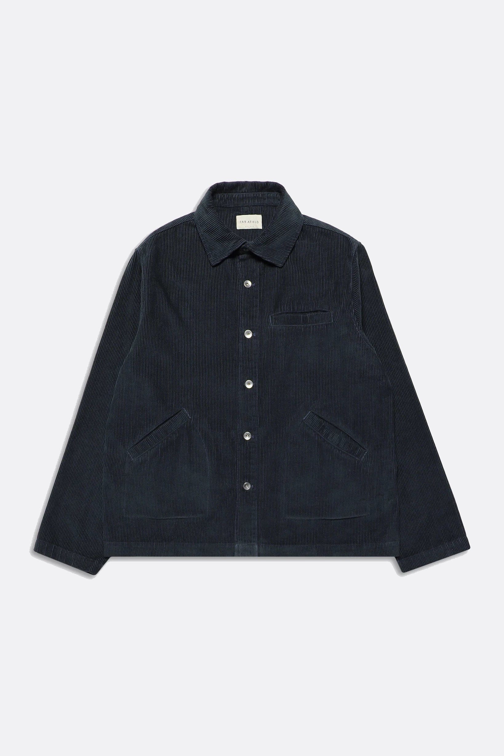 Evans Corduroy Overshirt - Navy Iris