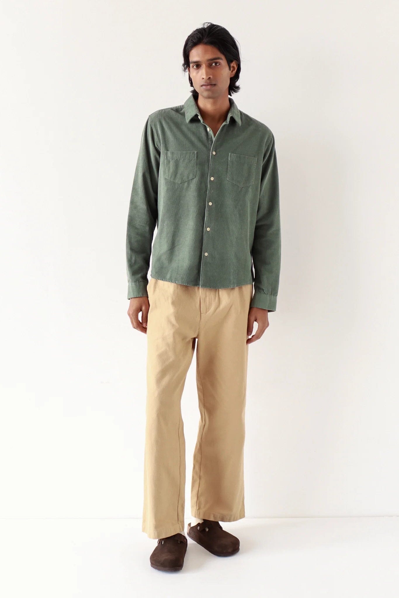 Classic Corduroy Shirt - Sage