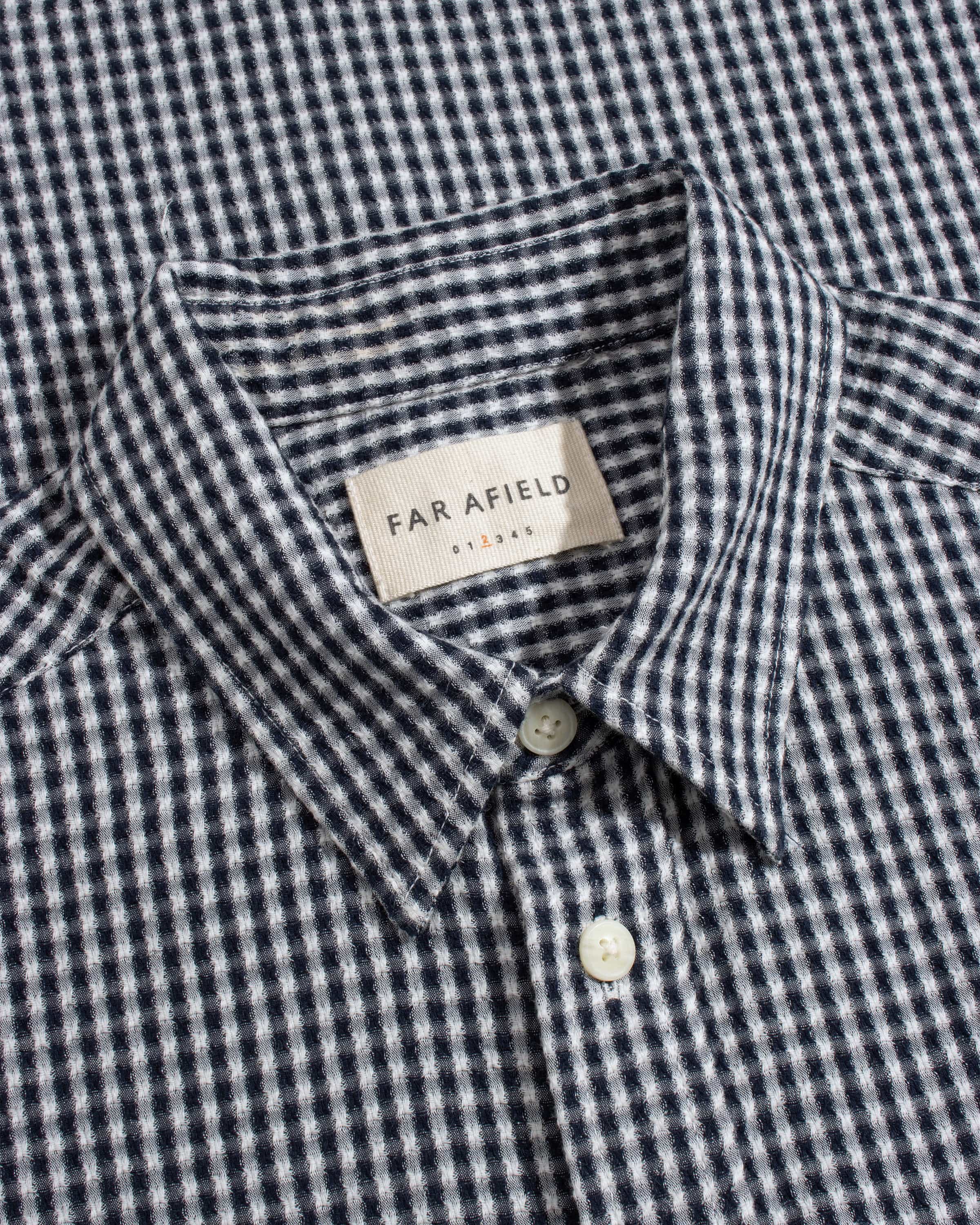 Costa Shirt - Navy Gingham Check