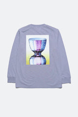 Graphic Long Sleeve Tee - Silver Blue