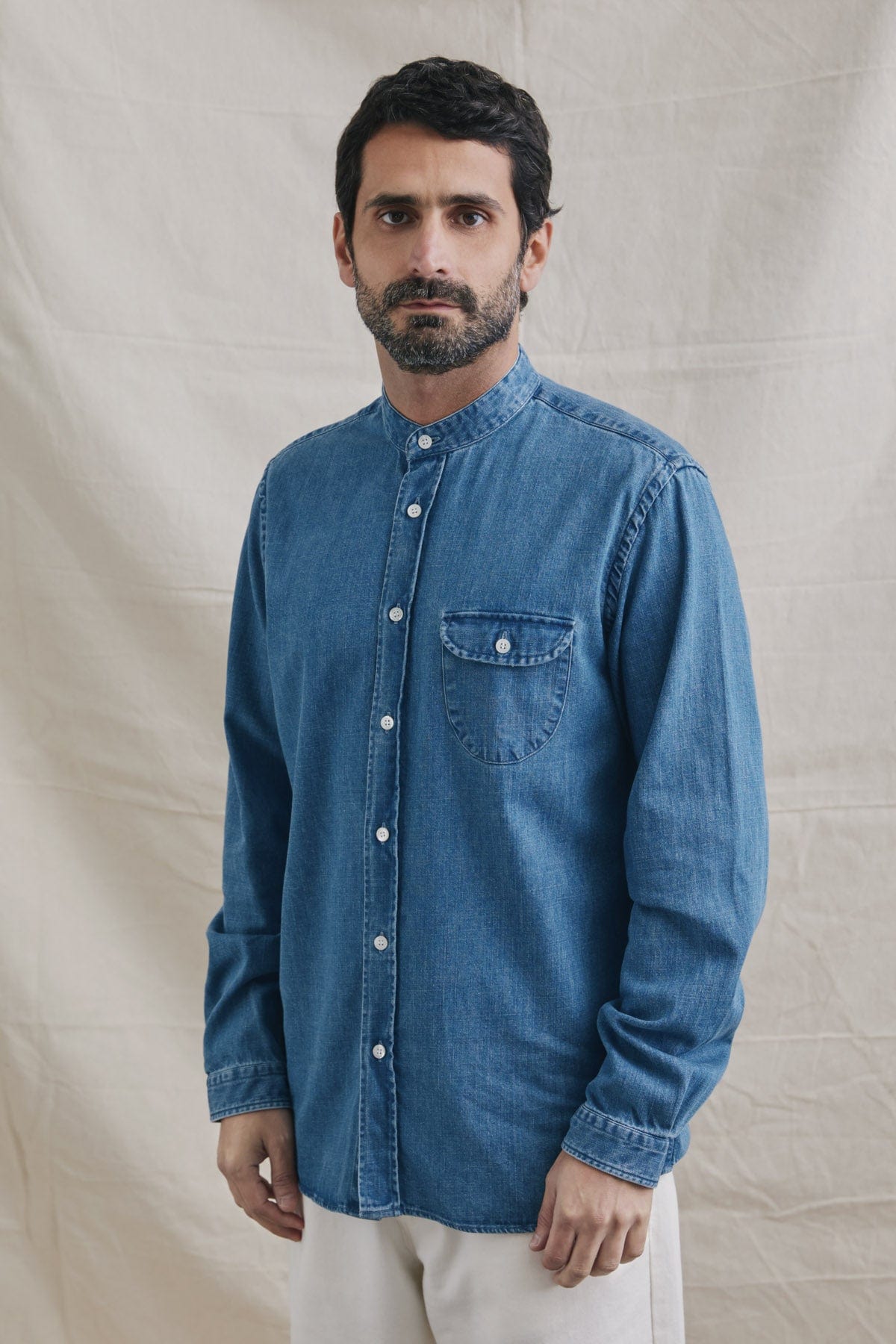 Vieira Shirt - 1/2 Bleach Denim